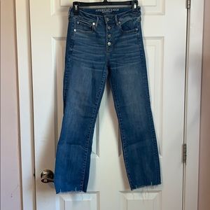 American Eagle Hi-rise crop flare jeans